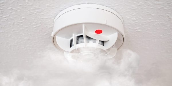 smoke detector or household fire alarm at home